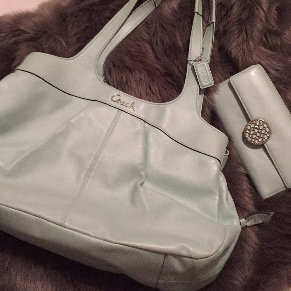 Coach handbag with wallet